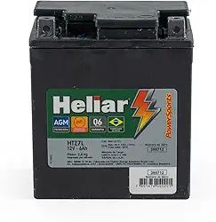 Bateria Moto Heliar Htz7l Nx4 Falcon Nx400i Tornado Xr Cb300 Cb 300 Twister Lander Tenere 250 6ah 12v Envio Já