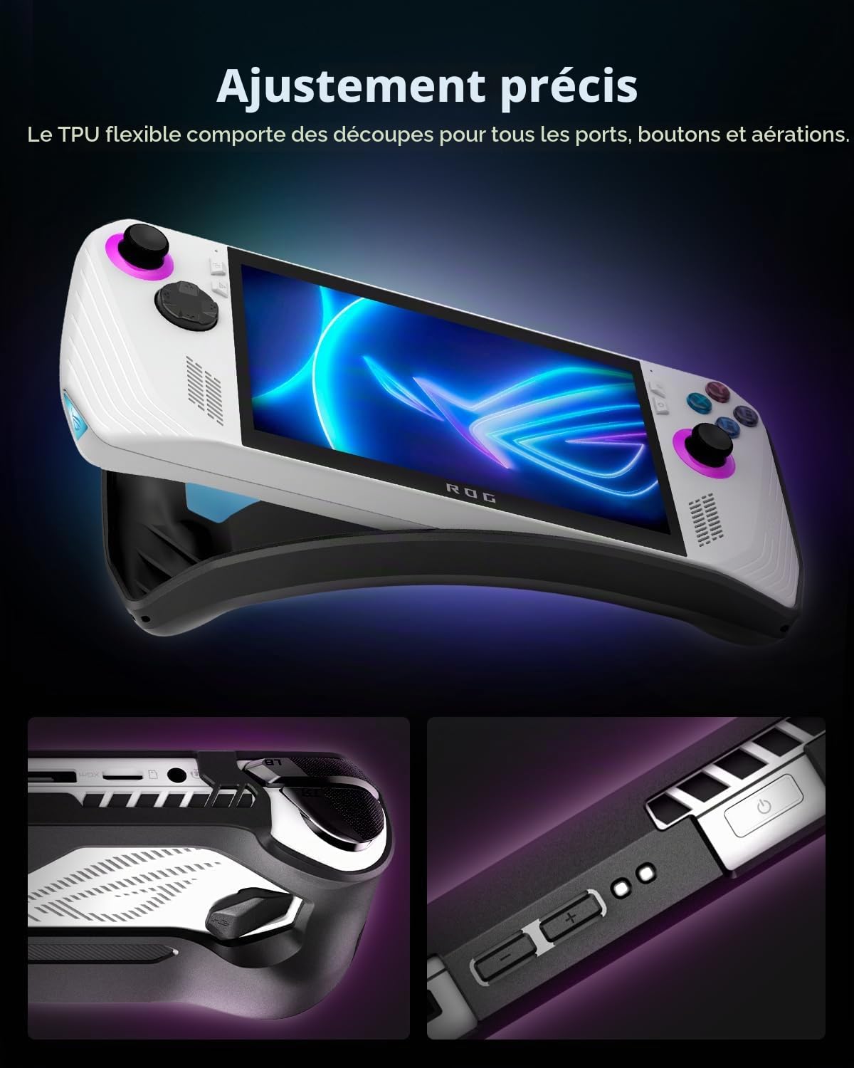 Spigen Rugged Armor Coque Compatibe avec ASUS Rog Ally 2023 RC71L - Noir Mat