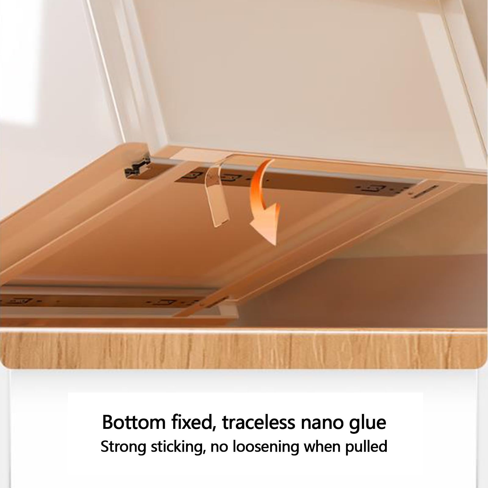 Generisch Schrank Ausziehbarer Korb Slide out Drawer Pull out Cabinet Organizer Kitchen Schrank Ausziehbare Schublade Küche Teleskopschublade Küche Ohne Bohren