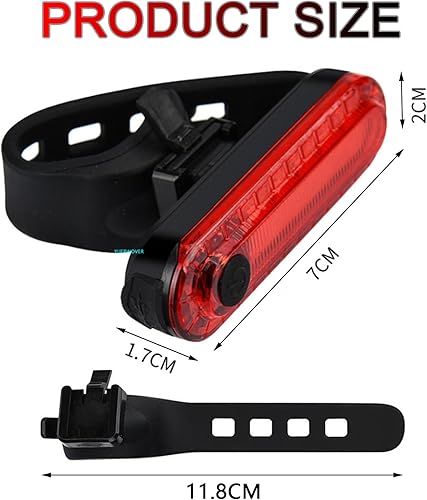 Miniatura 2 de Paquete de 2 luces traseras de bicicleta recargables USB-C para montar de noche, luces traseras de bicicleta, luces delanteras y traseras de