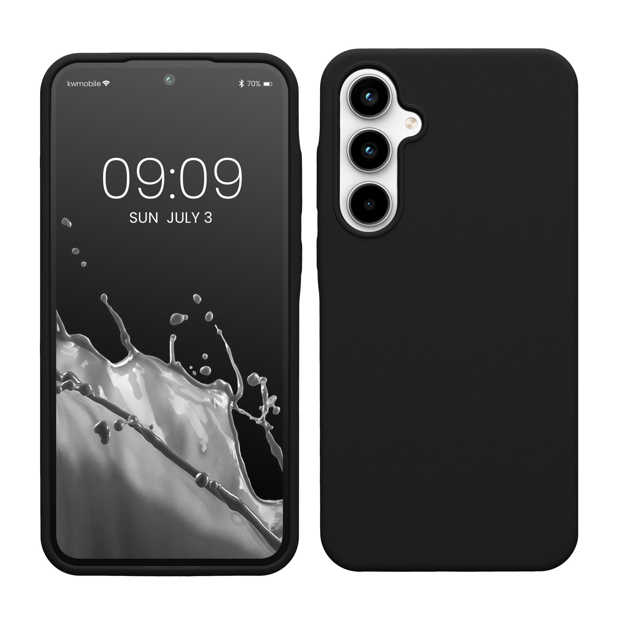 kwmobile Case Compatible with Samsung Galaxy A35 Case - TPU Silicone Phone Cover with Soft Finish - Black