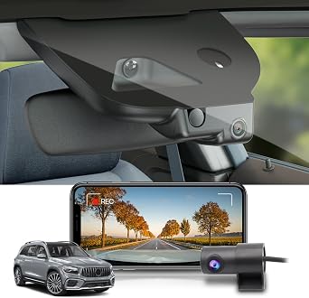 Fitcamx Front 4K+Rear 1080P Dash Cam Adapts for Mercedes-Benz GLB-Class 2024-2026 & EQB HD2-6610, OEM Factory Look, Dual HD Video, WiFi & APP, Loop Recording, G-Sensor, Easy to Use, 128GB Card