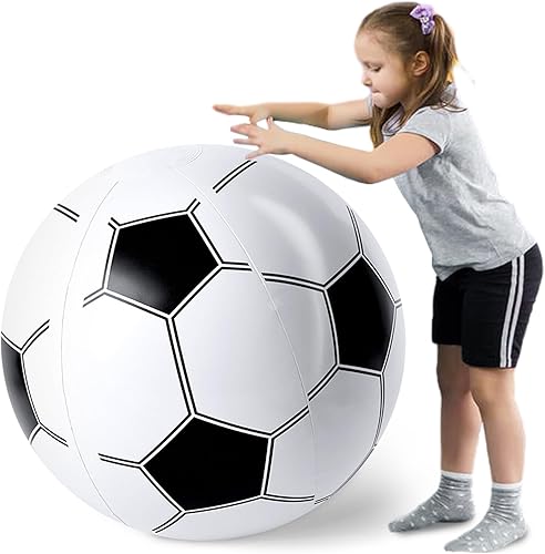 AMOR PRESENT Pelota de playa de fútbol, pelota de fútbol inflable de 27 pulgadas para piscina de verano, juguete de juego de playa