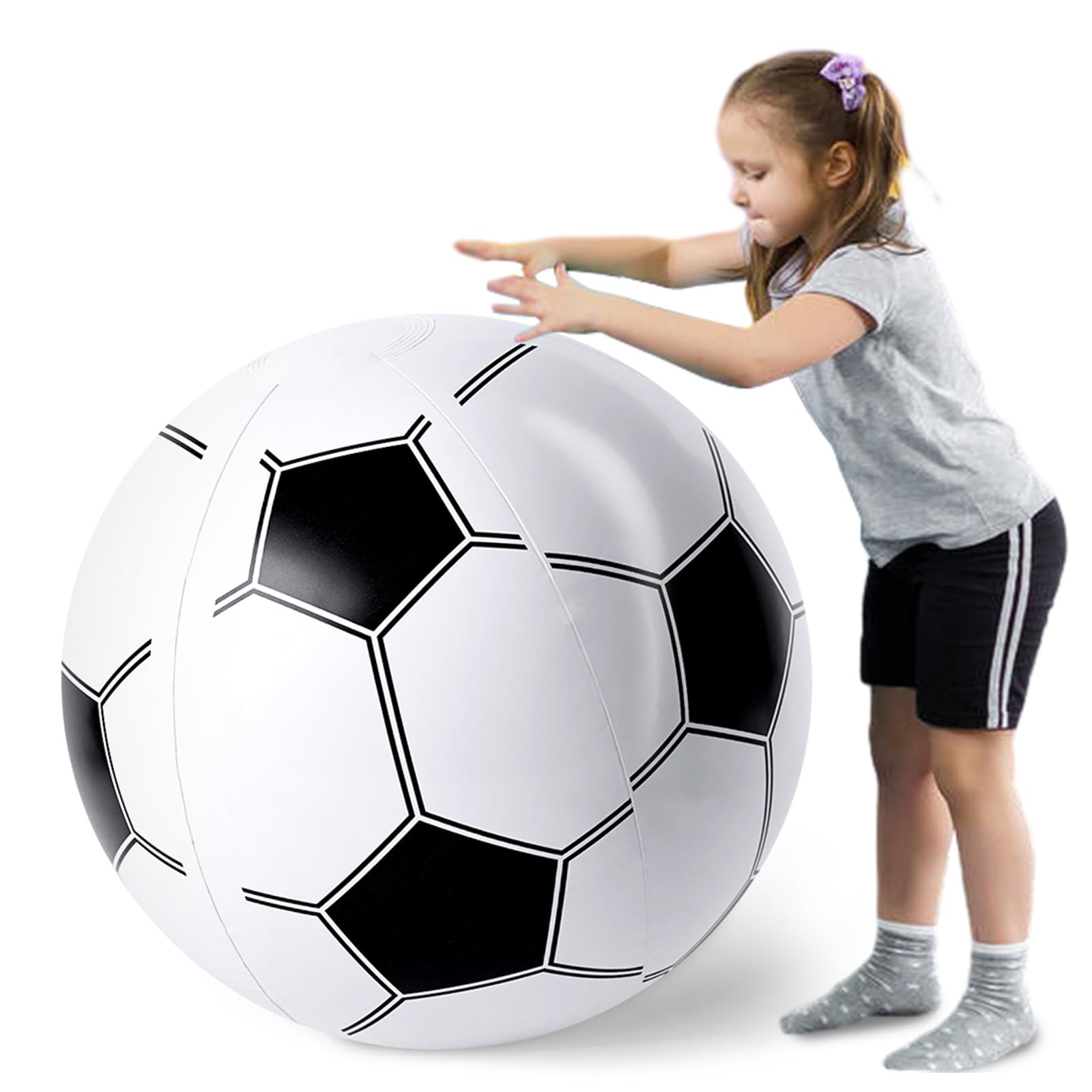 Pelota de playa de fútbol, pelota de fútbol inflable de 27 pulgadas para piscina de verano, juguete de juego de playa