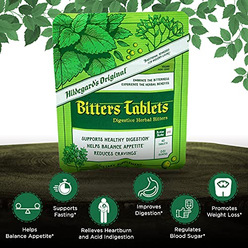 Hildegard's Original Bitters Tablets: Ancient Herbal Remedy For Fasting Support, Kidney Liver Cleanse Detox & Repair, Heartburn, & Digestion Supplements #TOP7