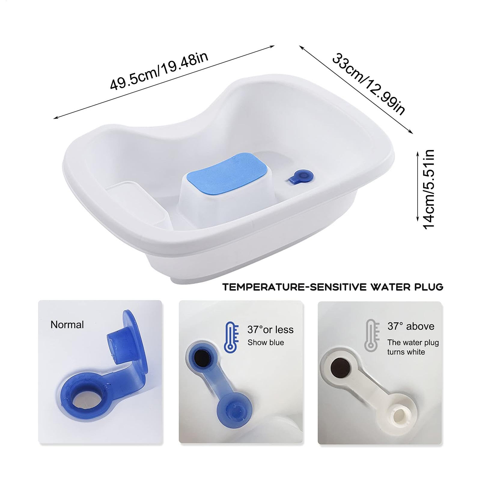 Haarwaschbecken | Komfortable tragbare ergonomische Waschstation | für das Badezimmer, Tiefenwäsche für Kinder, Zuhause, Salon, Behinderte