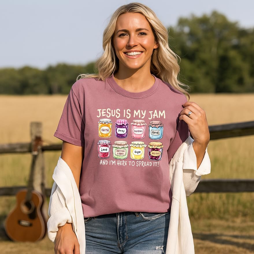 If The Stars were Made to Worship T Shirt for Women Vintage Jesus Christian Religious Tee Outdoor Short Sleeve Tops - Image 2