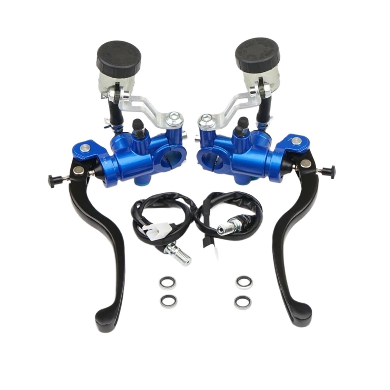 Hsyduhae A Pair Of Blue Motorbike Brake Levers Fit For Yamaha For Kawasaki For Suzuki Universal 17.5Mm Brake Clutch Pump Lever Radial Master Cylinder 7/8" 22Mm(A Pair Of Blue)