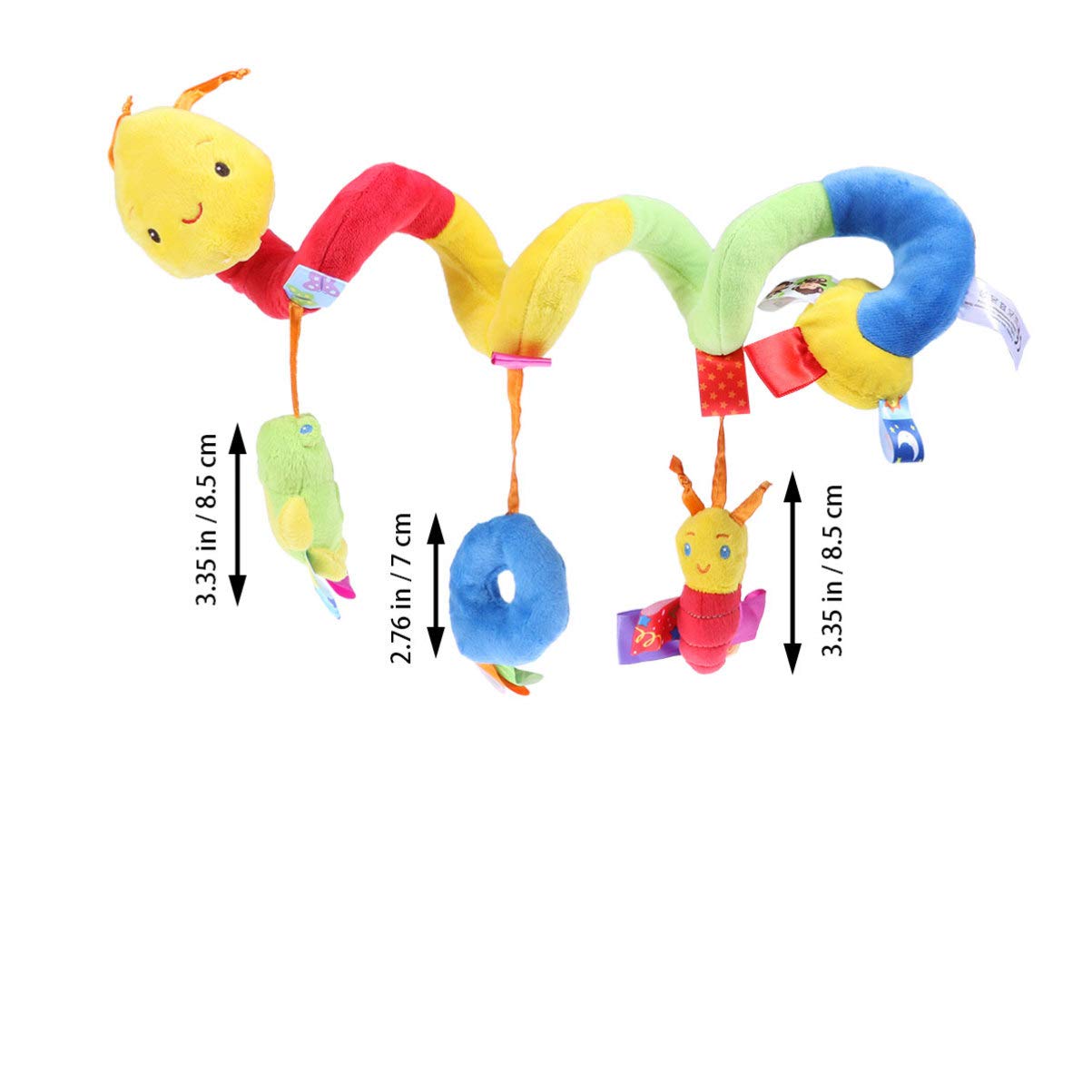 jojofuny Giochi per Passeggino Sonagli per Neonati Culla Passeggino Giocattolo con Campanello Suoneria Giocattoli attività per Spirale Giocattoli di Peluche per Passeggino