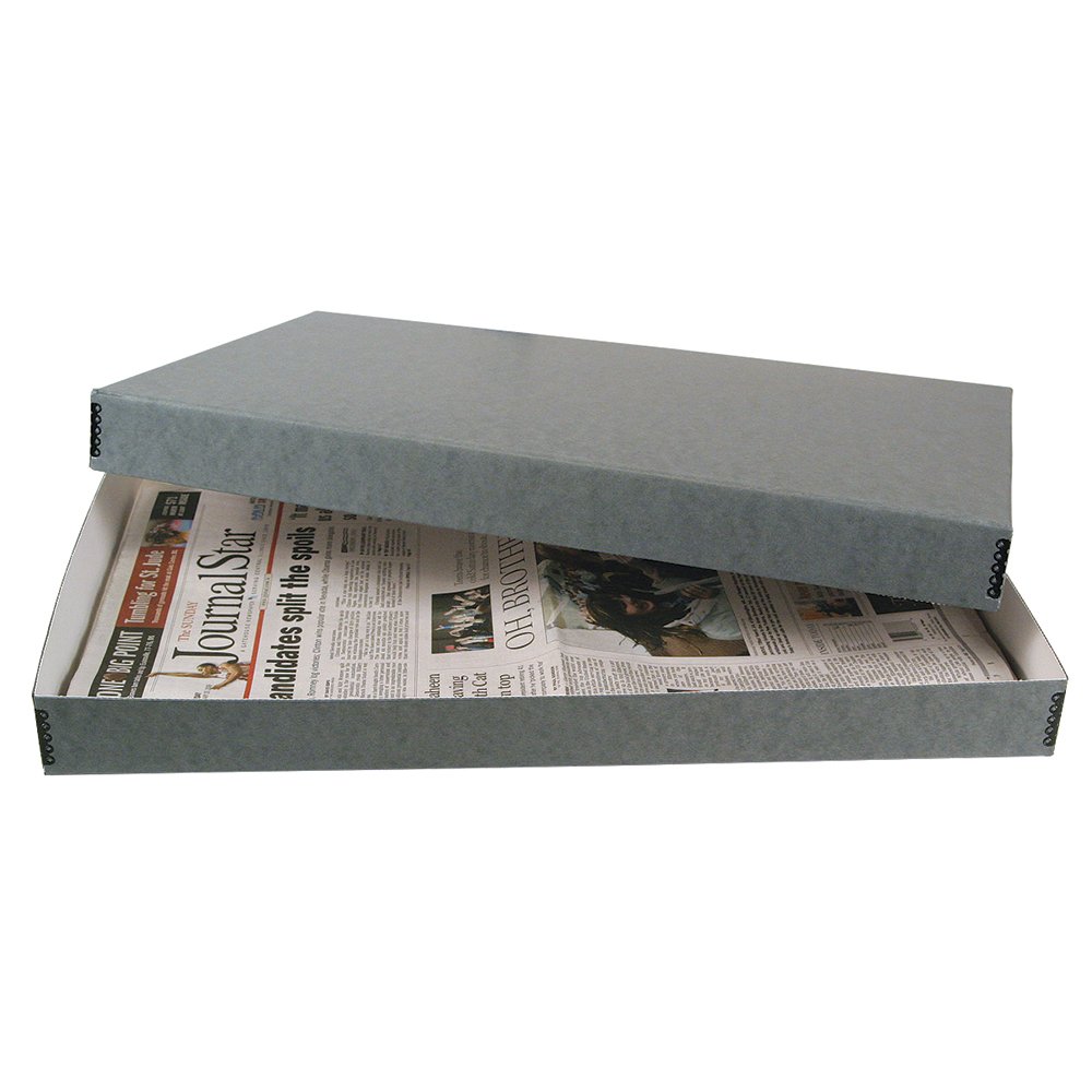 Print File Drop-Front Metal Edge Archival Storage Box, 11.5x14.5x3