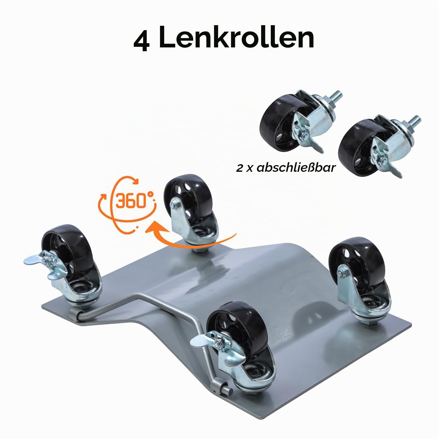 KATSU Tools 2 Stück Rad Rangierheber 1,5 Ton Tragkraft, Mobile Reifenplattform 40x30cm und feststellbare Wagenheber Rangierbrett Autowerk Rangierhilfe Auto PKW Rangierroller