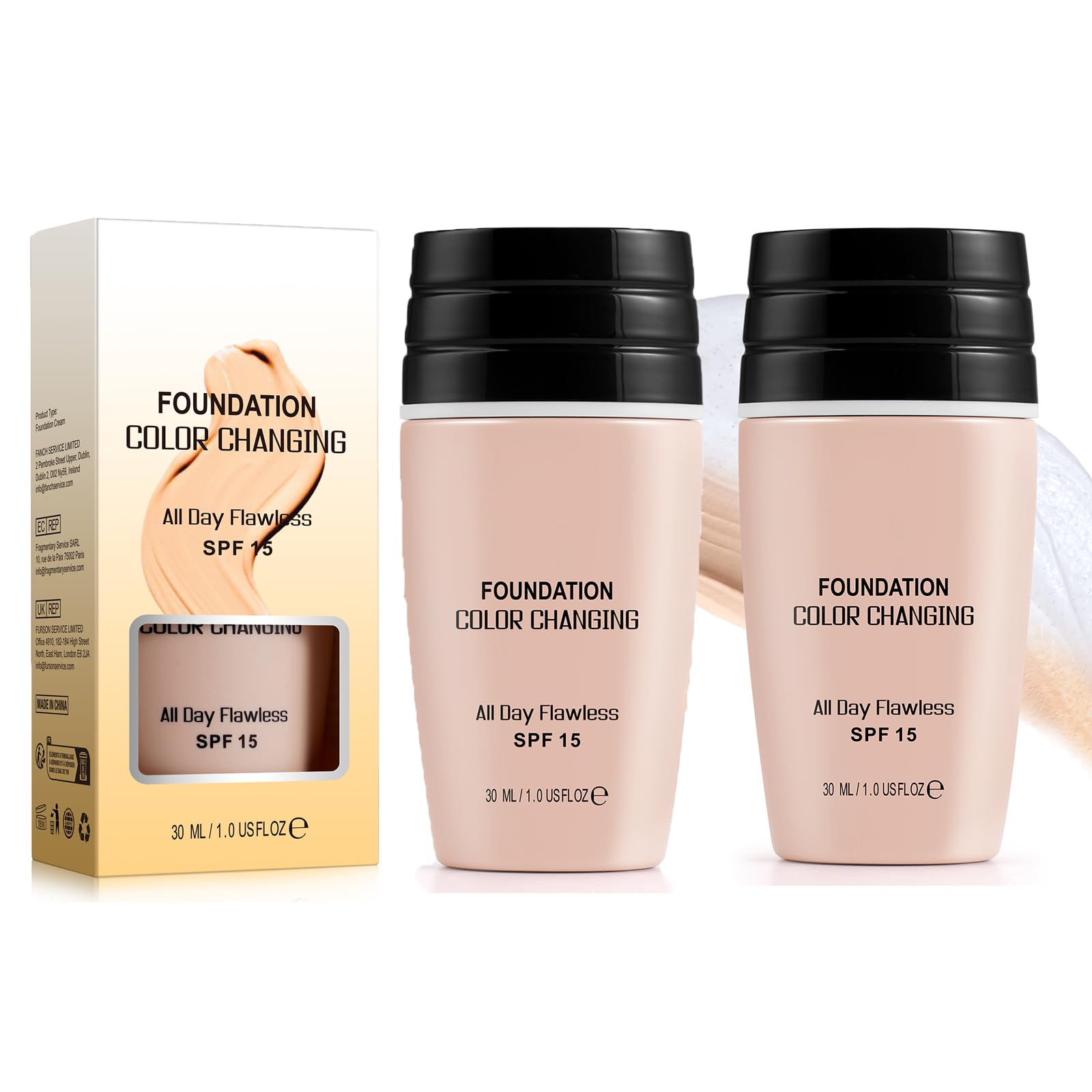 Colour Changing Foundations, Face Cover Concealer Cream, Warm Skin Tone Foundations