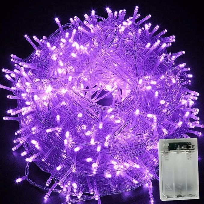 xiao Fairy Lights,Dazzle Bright Fairy String Lights, 4M 40LEDIndoor Fairy Lights Indoor Outdoor Rope Fairy String Lights Battery Fairy String Christmas Tree (Purple)