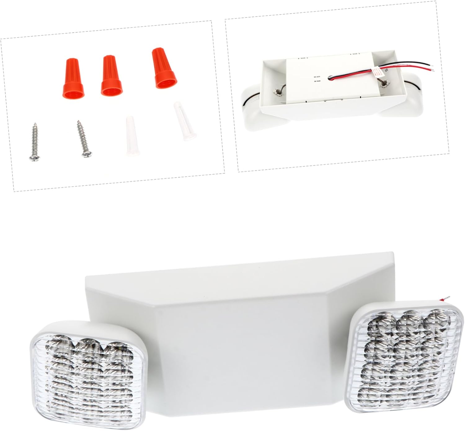 DOITOOL Emergency Indicator Light Indoor Lamp Double-Head Emergency Light Led Commercial Lighting