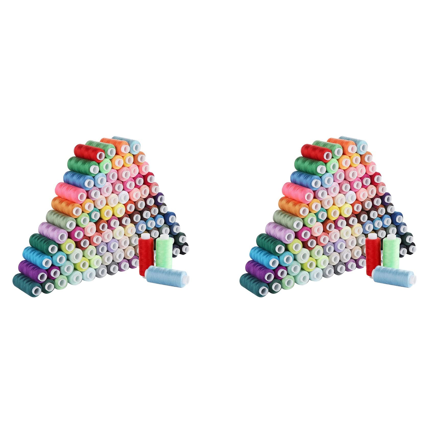 200x Juego de Hilo de Coser 100 Colores 250 Yardas Cada Carrete Kit de Hilo de Poliéster para Coser Una Mano O Una Máquina