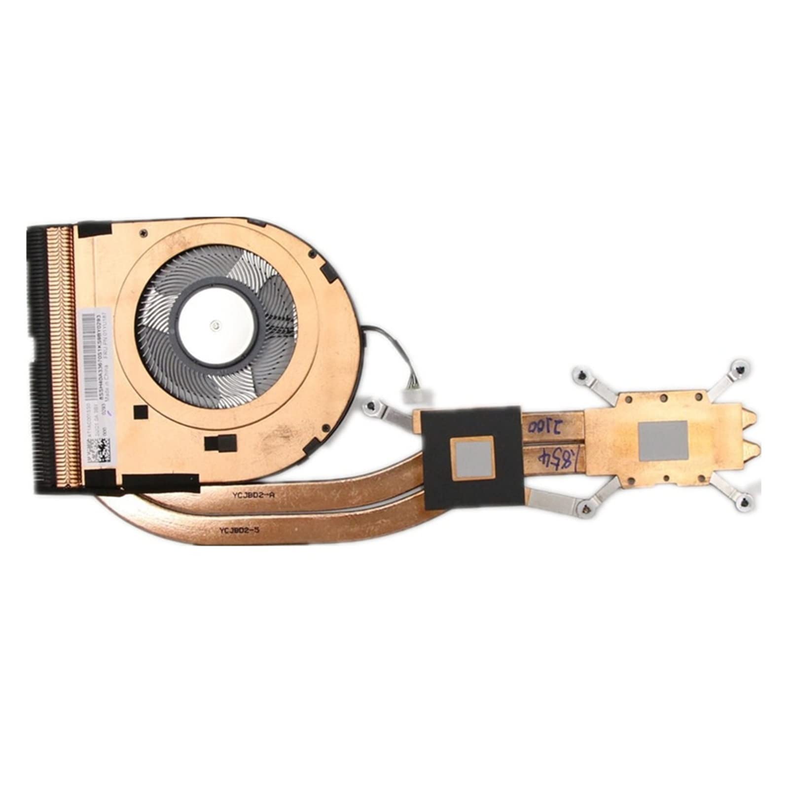 MAHIE Chłodnica procesora wentylator chłodzący radiator kompatybilny z Lenovo ThinkPad T490 T14 P43S P14S Gen1 Laptop 01YU186 01YU187 01YU188 Cheerfully (Color : SUNON FAN)