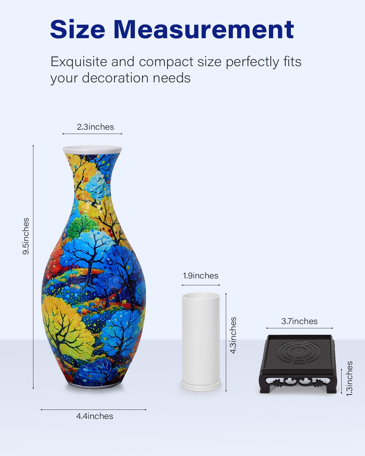 Rompecabezas 3D para adultos, 160 piezas de jarrón de rompecabezas 3D para flores, artes y manualidades únicas para adultos, regalos únicos de advertencia para mujeres y hombres, jarrón de 4