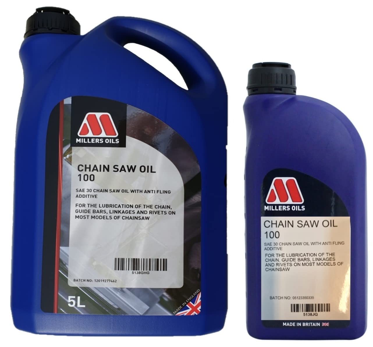 Millers Oils Aceite para motosierra 100 SAE 30, 6 litros