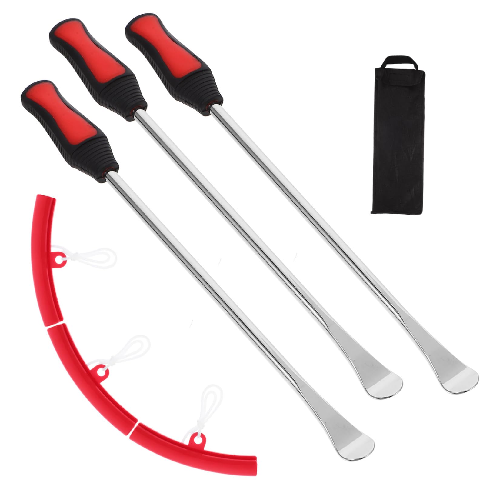 SOLUSTRE 1set Tire Change Kit Tire Levers Rim Protectors Valve Cores for Motorcycles for Easy Maintenance and Versatile Use