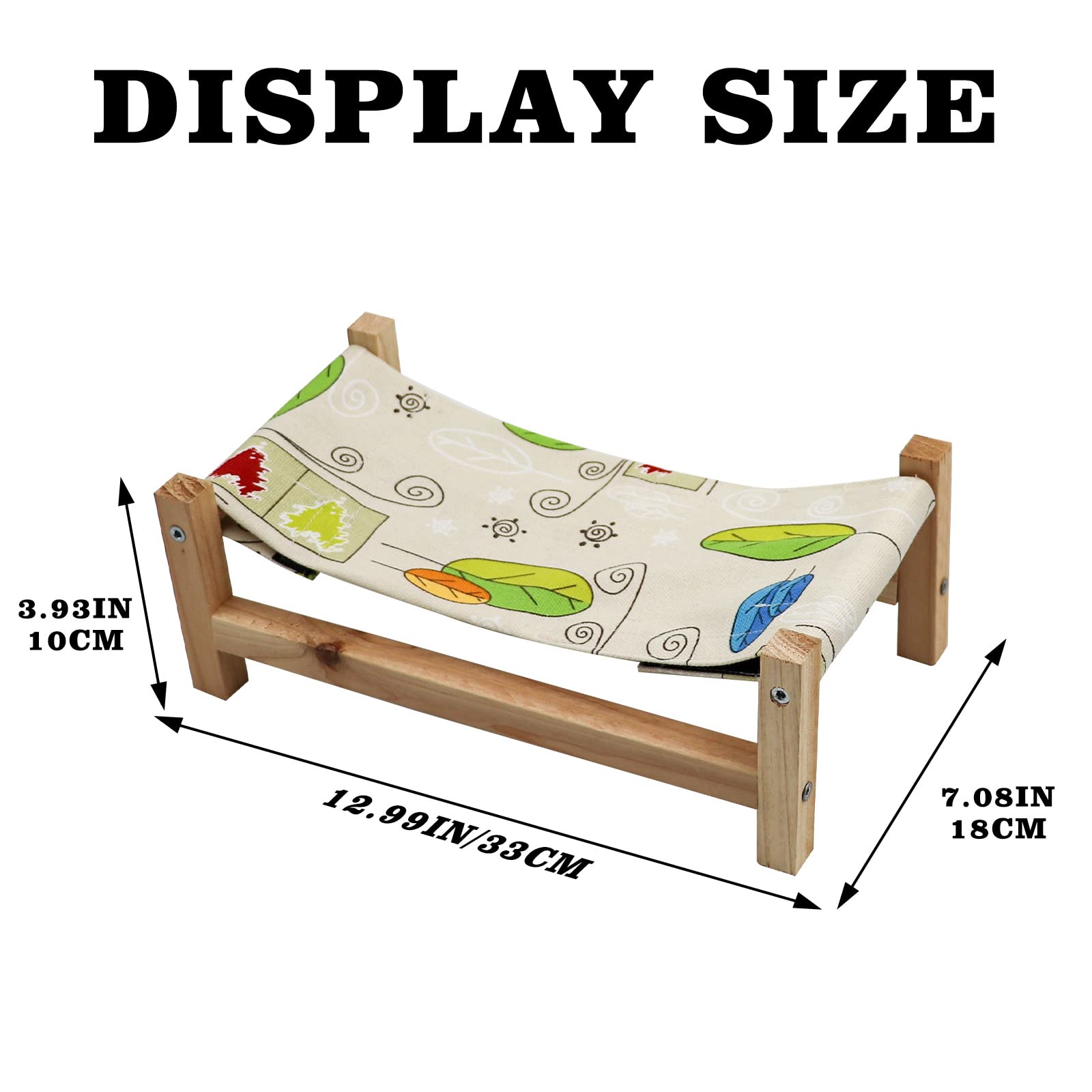 Dnoifne Hamaca para reptiles, cama colgante de madera, cama de lagarto de madera, cama de verano para reptiles para dragón barbudo, leopardo, gecko y lagarto