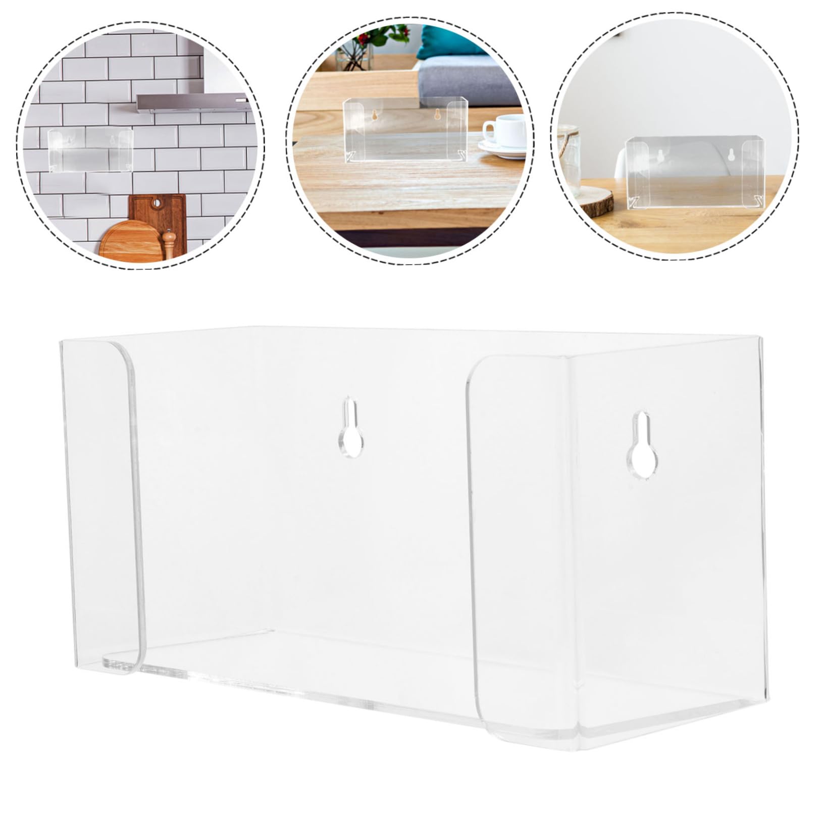 FUNOMOCYA Mask Glove Box Hanging Mask Dispenser Mask Wall Mount Holder Hair Net Dispenser Mask Holder Shoe Cover Dispenser Glove Dispenser Wall Mask Dispenser Station Transparent Acrylic