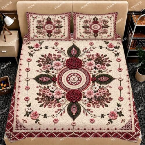 Image of RUMPS 3D Digital Printed Double Bedsheet Flat | Premium Knitted Cotton MicroFabric 90x100 Inch Bed Sheet with 2 Pillow Covers, Cute Cartoon Blue Bird (7D Digital 10)