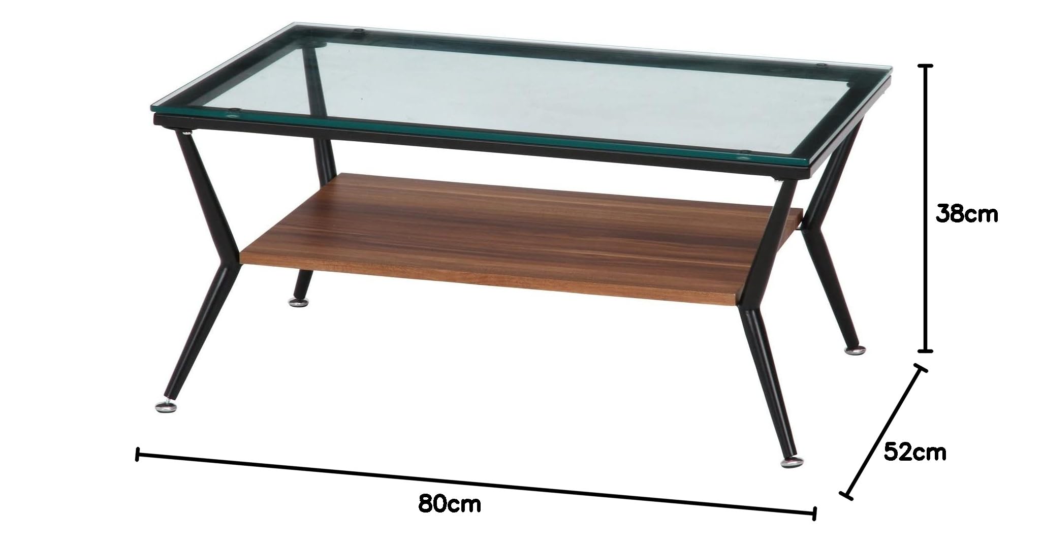 ガラスリビングテーブル クレア 幅80cm ダークブラウン ガラスリビングテーブル クレア 幅80cm ダークブラウン