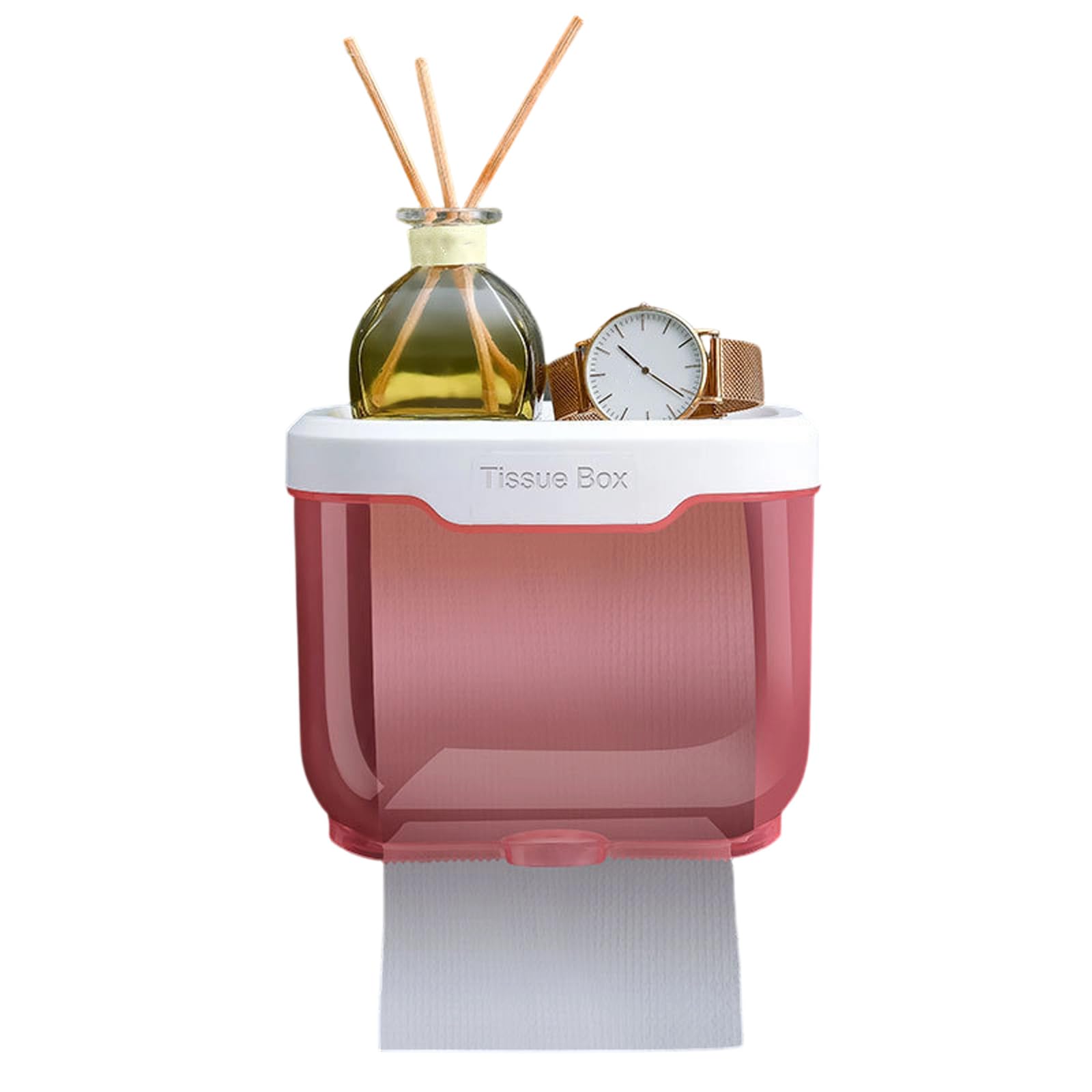 Hsyzygian Practical Tissue Box Container Box Storage Holder for Wet Environment Wall Mounted Waterproof Tissue Case Modern Toilet Papers Dispenser