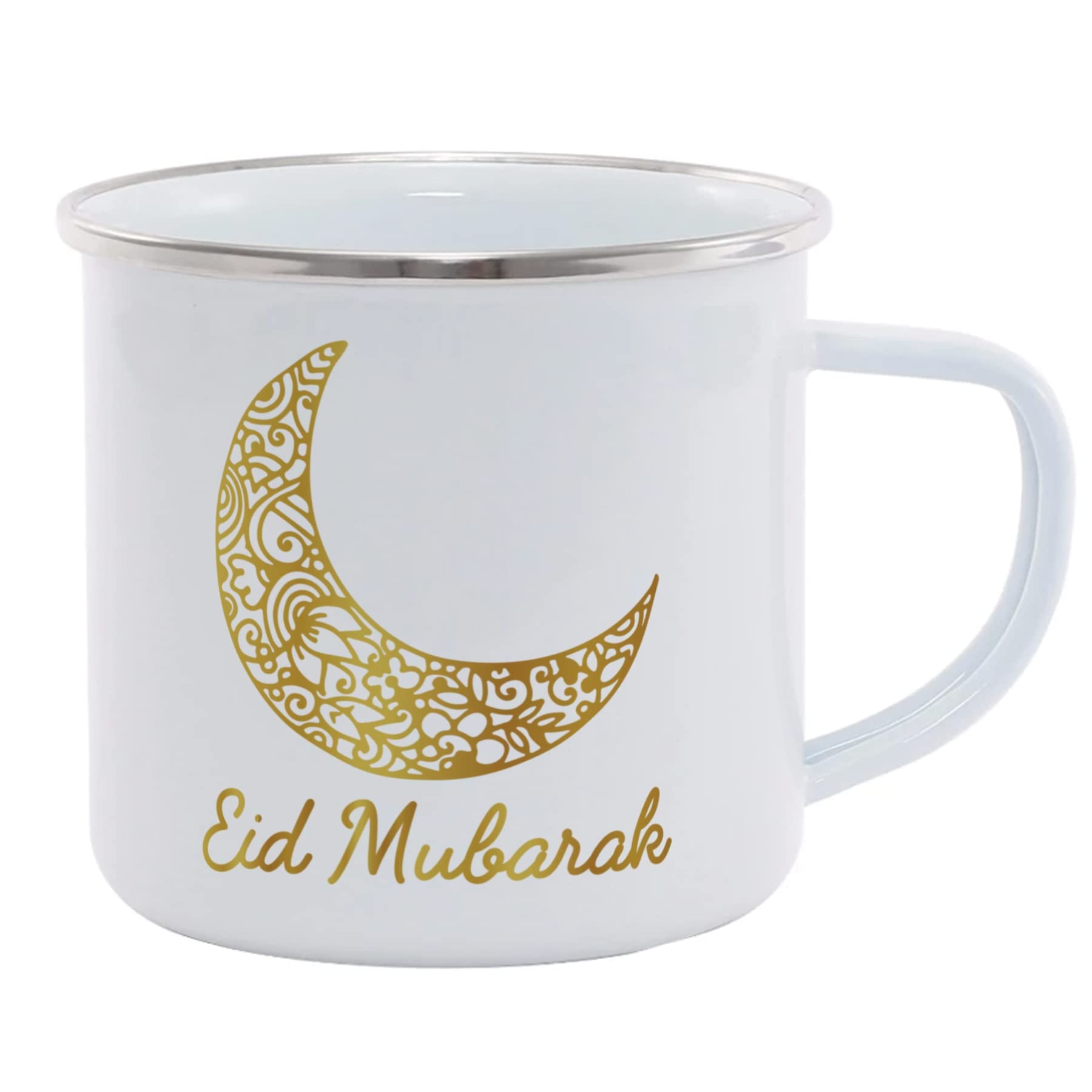 Hippowarehouse Eid Mubarak Moon Printed Mug Various Colour Options Ceramic Cup Kitchenware 11oz