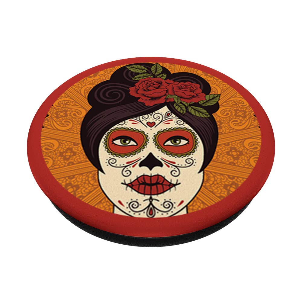 Sassy Southern Charm & Grace Dia de los Muertos | Rose Lady Sugar Skull | Giorno dei Morti per telefono senza fili PopSockets Supporto per smartphone e tablet