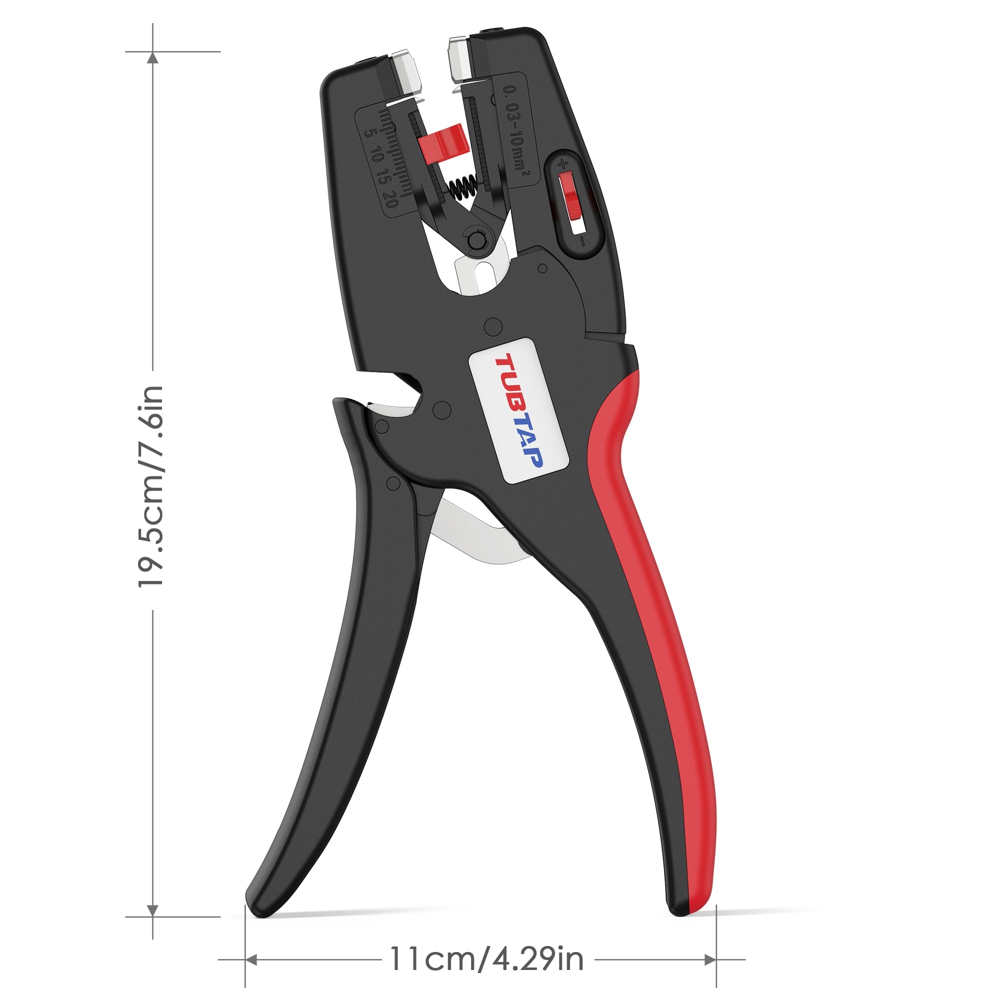 TUBTAP 3-in-1 Automatische Abisolierzange – Selbstjustierend Für 32-7 AWG (0,03-10 Mm²) | Für Elektro, Auto & Heimwerker