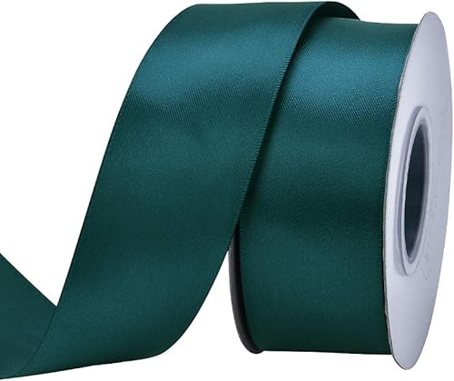 Ribest - Cinta de raso de doble cara turquesa de 1 12 pulgadas, 25 yardas por rollo para envoltura de regalos, ramo de flores, accesorios para el