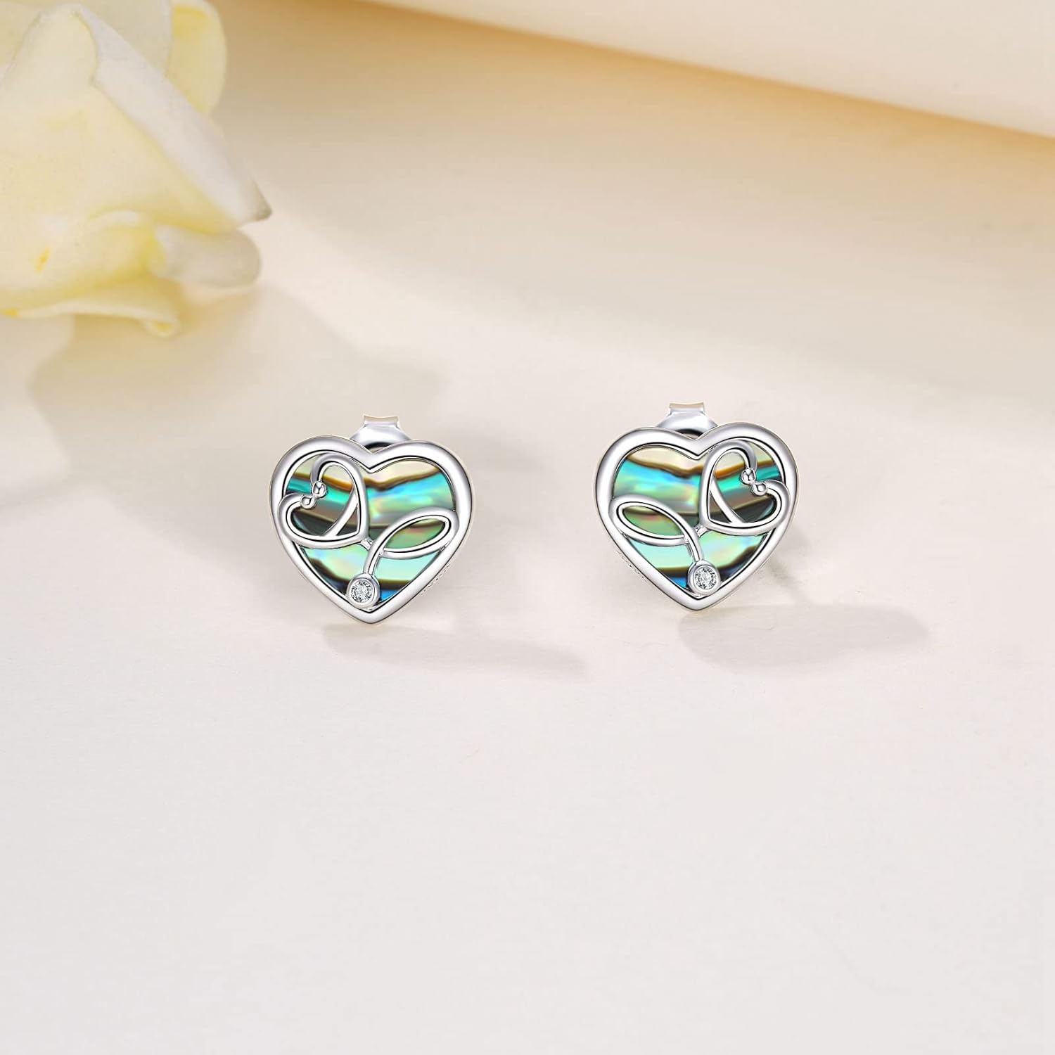 Nurse Gifts Nurse Earrings 925 Sterling Silver Stethoscope/RN Stud Earrings Jewelry Gifts for Women Nursing Doctor Medical Student - Image 2