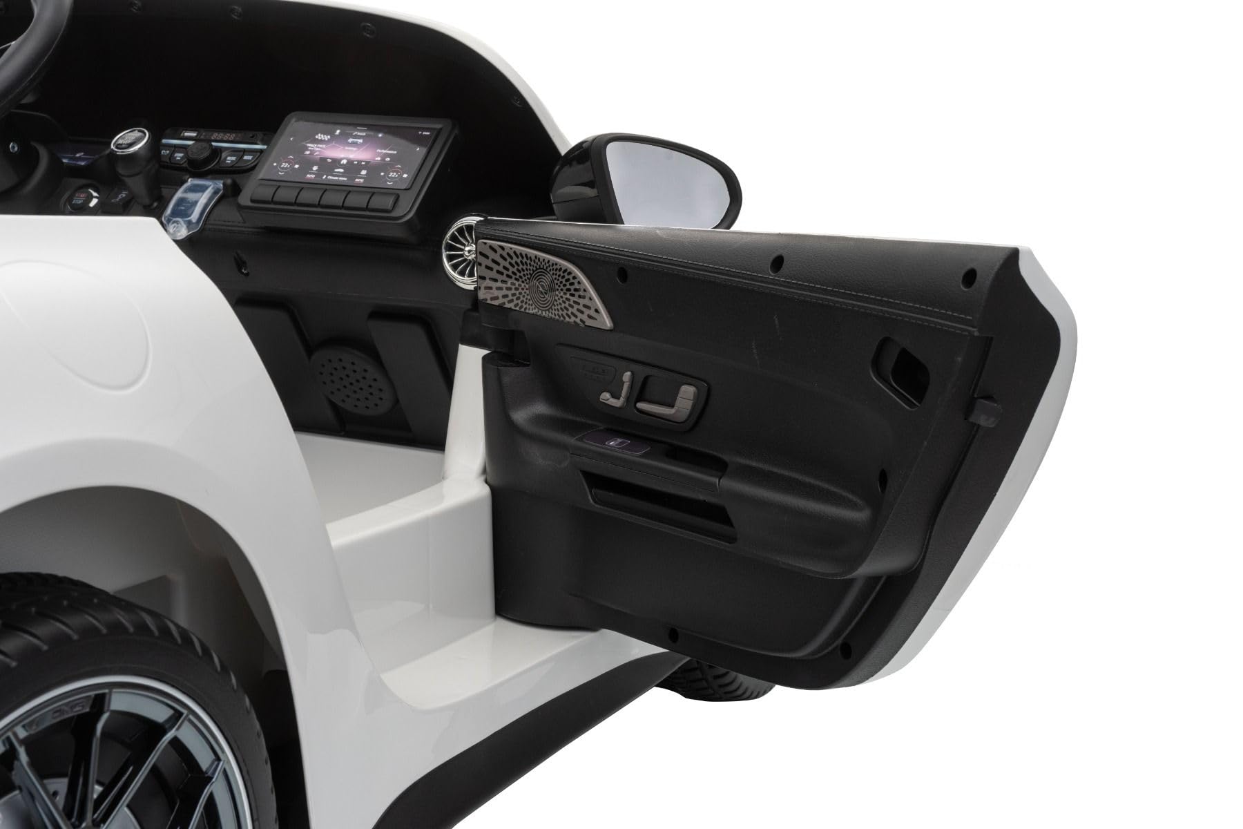 Elektryczny samochód dziecięcy Mercedes GT63 AMG 24 V z napędem 4 x 4, czerwony, dwumiejscowy, regulowany fotel kierowcy, miękkie koła EVA, pilot zdalnego sterowania 2,4 GHz, USB/Bluetooth, silniki
