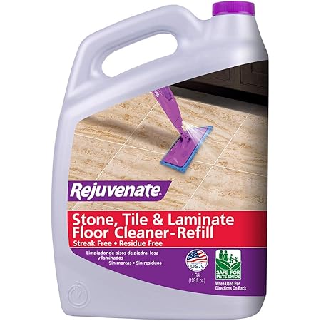 Rejuvenate High Performance Stone Tile and Laminate Floor Cleaner Streak-Free Formula Dries Fast 128oz Covers up to 2,000 SqFt