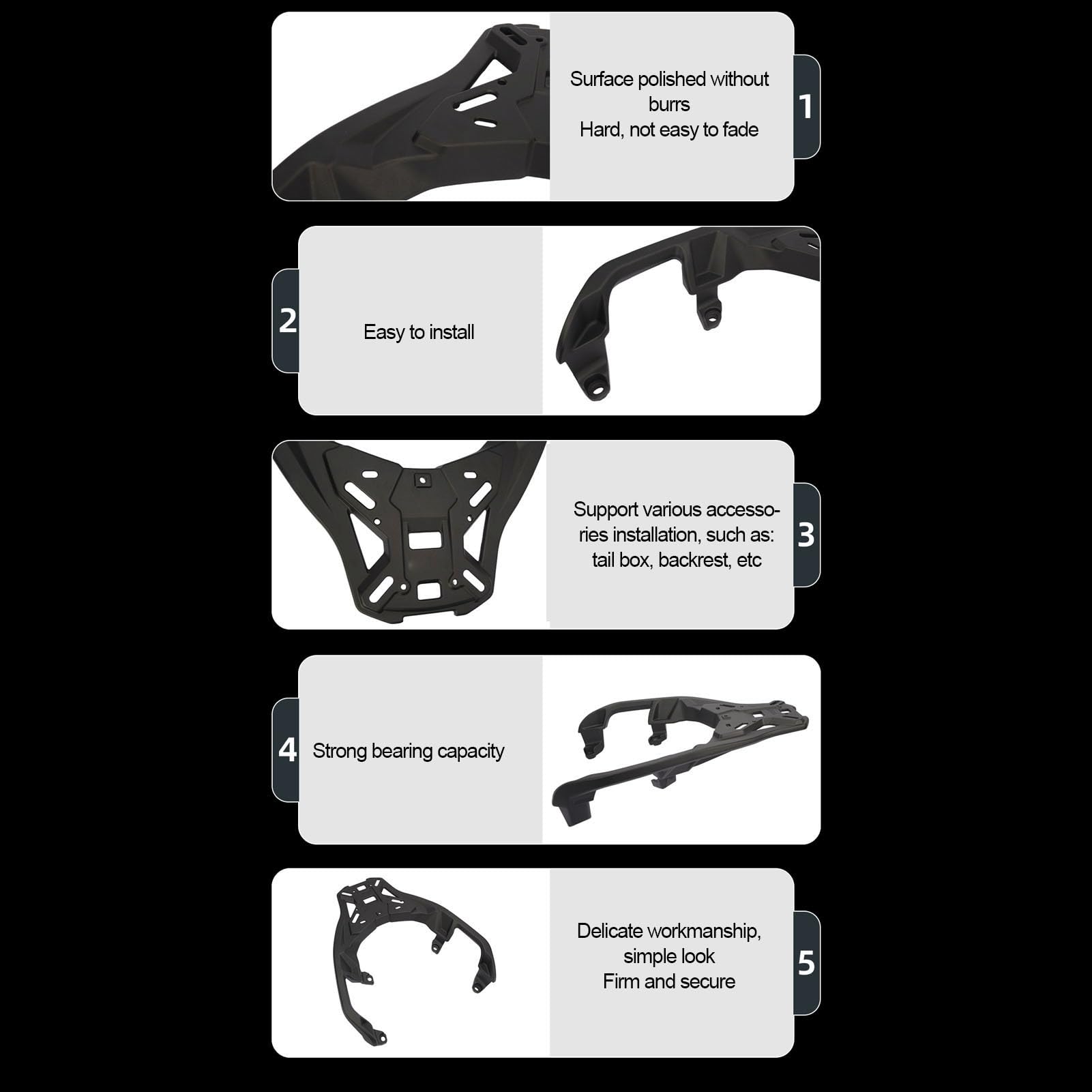 Motorcycle Brack à Bagages Arrière Support De Support De