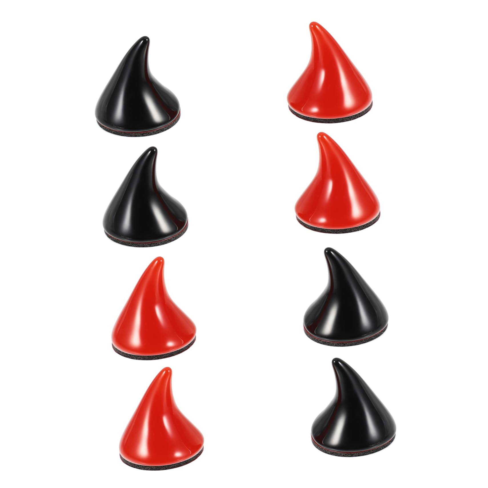 Luxshiny 8Pcs Evil Horns Accessories Decor Durable Easy to Install Creative Design for Smooth Surfaces Horns for Helmets