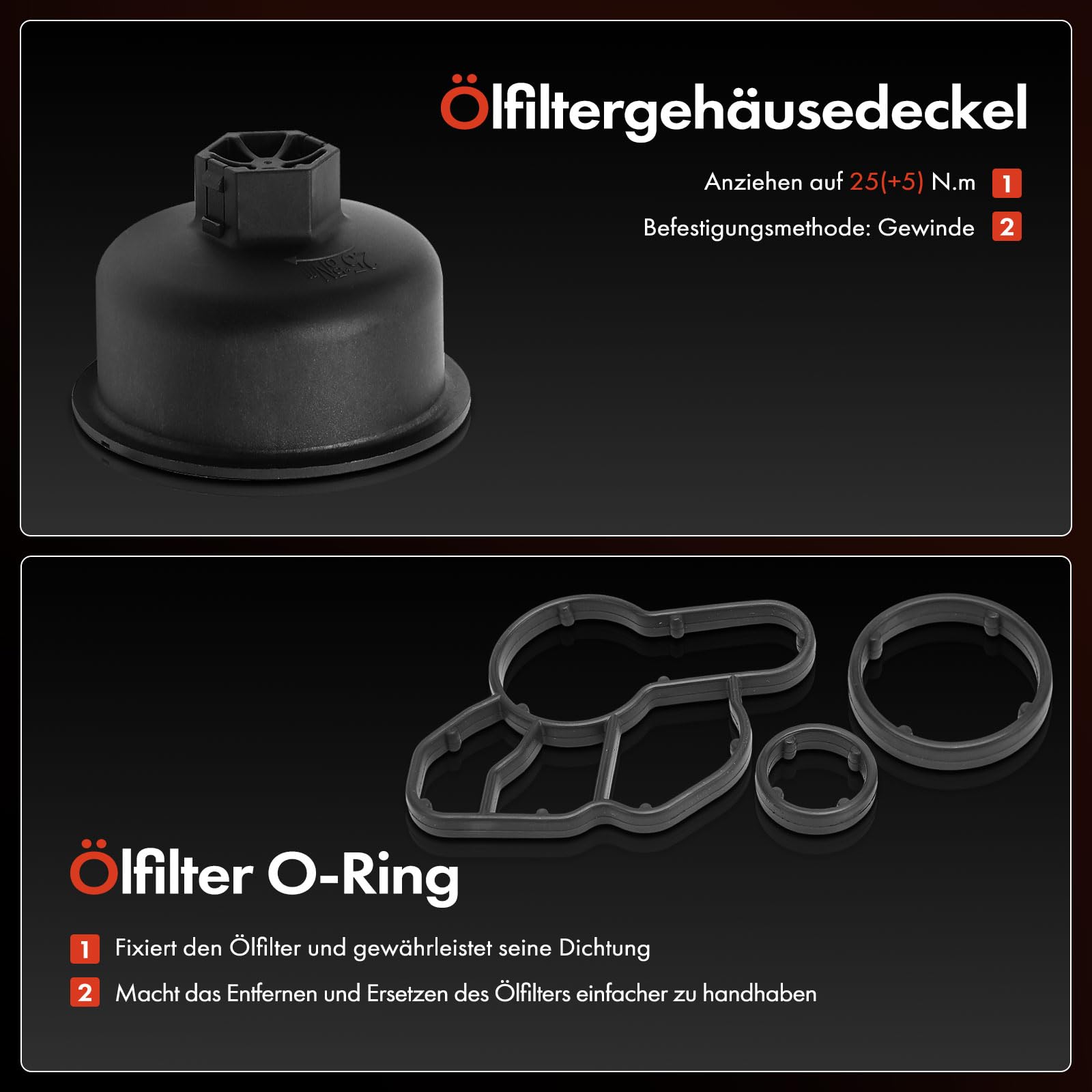 Frankberg Ölkühler Motoröl Ölfiltergehäuse Diesel Kompatibel mit Mito 955 500 312 500L 351 352 Panda 312 319 Punto 199 Ypsilon 312 Replace# 55225515