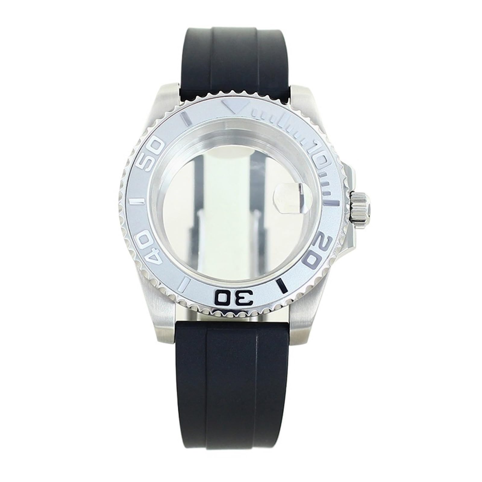 1 szt. 40mm etui na zegarek gumowy pasek szafirowe szkło do Miyota8215