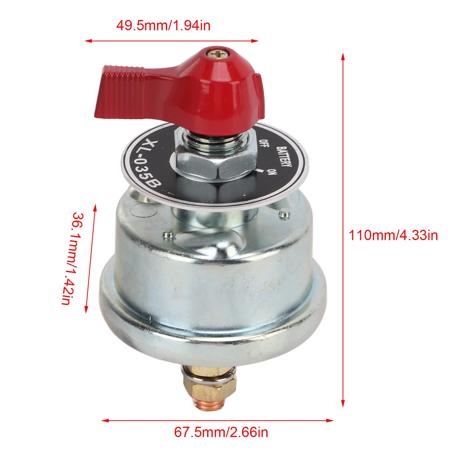Battery Disconnect Turn Switch 300A 24V 48V Universal Power Shut Auto Accessories for Cars Yachts Boats Auto Accessories Battery Isolator Switch Battery Kill Switch Battery Cut