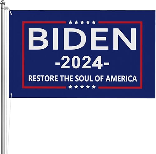 Bandera Biden 2024 Restore The Soul Of America Bandera Joe Biden Kamala Harris Flag Pro Biden Bandera Premium de doble cara 3 x 5 pies, pancarta de