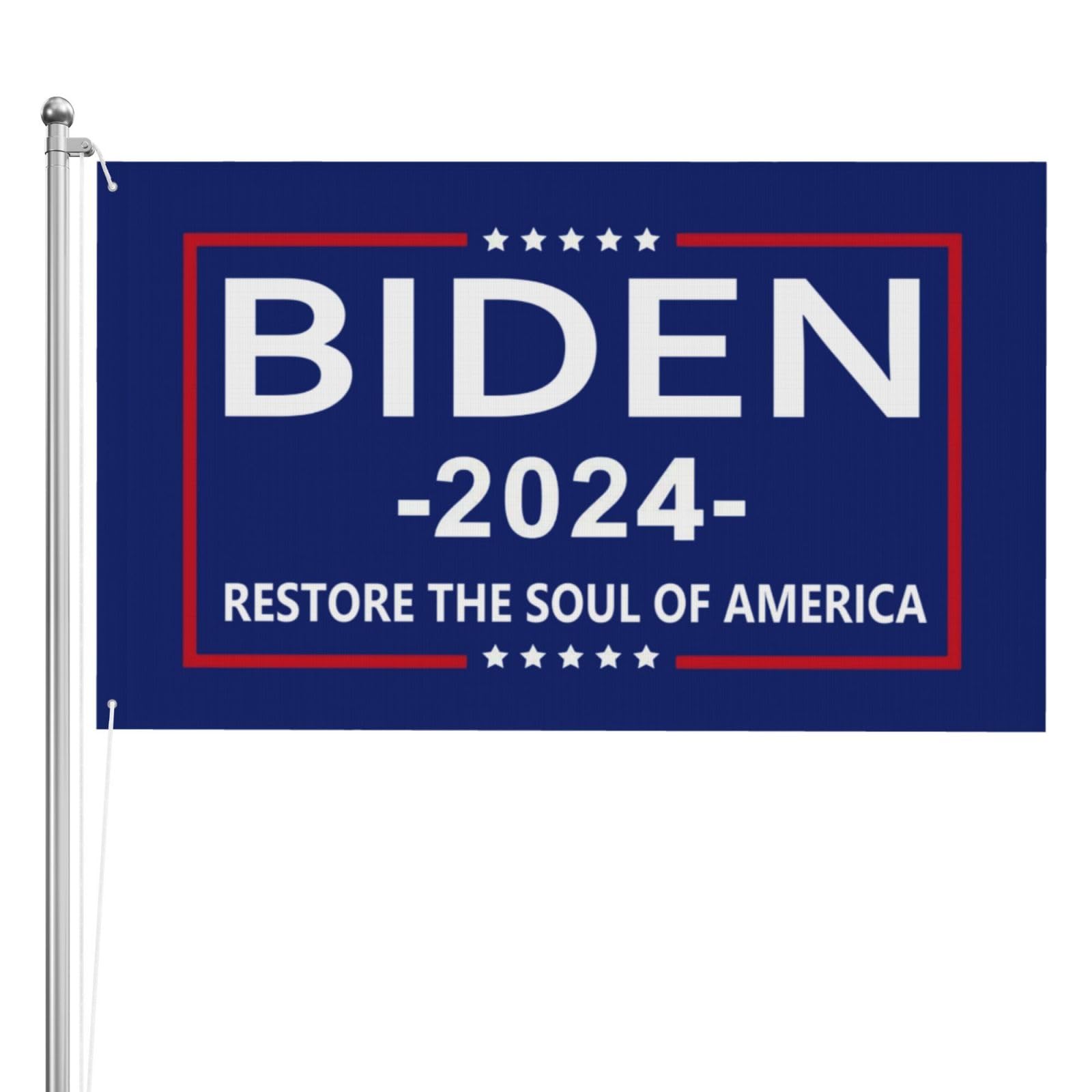 Biden 2024 Flagge – Doppelseitig, 90x150 Cm, Aus Robustem Polyester Für Drinnen & Draußen