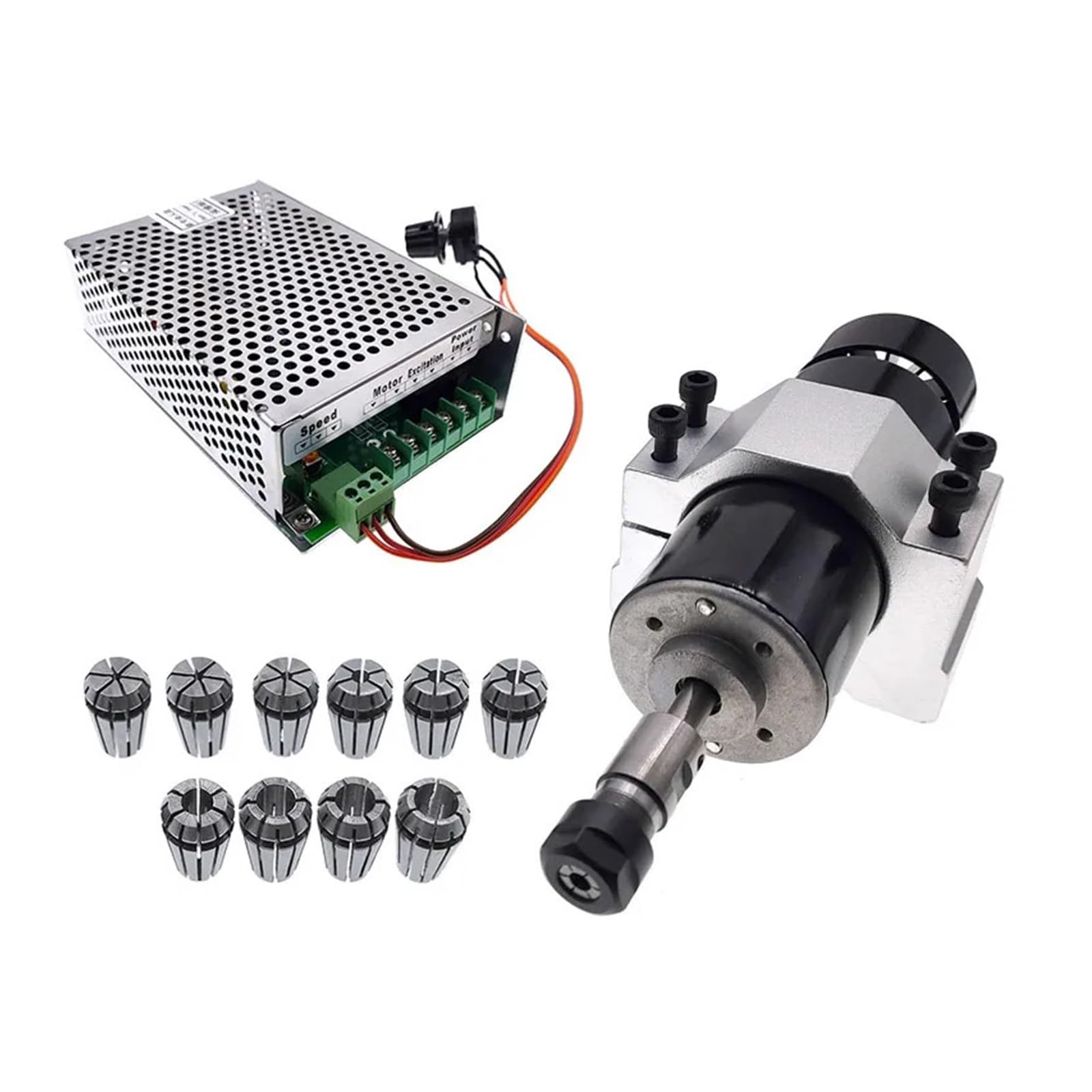Juego De Husillo De 400W Y 48V CC, Fuente De Alimentación con Regulador De Velocidad Ajustable De 0 A 60V, Ambos For Máquina De Grabado Precisión Eficiente(48V 400W 4)