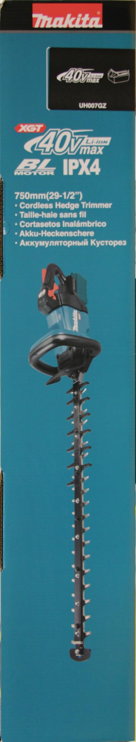 Makita UH007GZ 40V Max Li-Ion XGT Brushless 75cm Tagliasiepi - Batterie e caricabatterie non inclusi