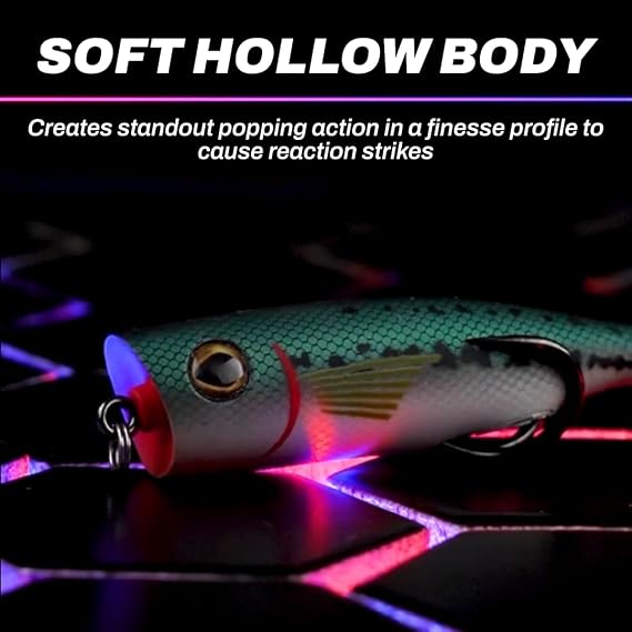 SNAG Proof Zoo Pop Topwater Lure | Weedless Design for Bass Fishing | Baby Bass, 3/8 oz.