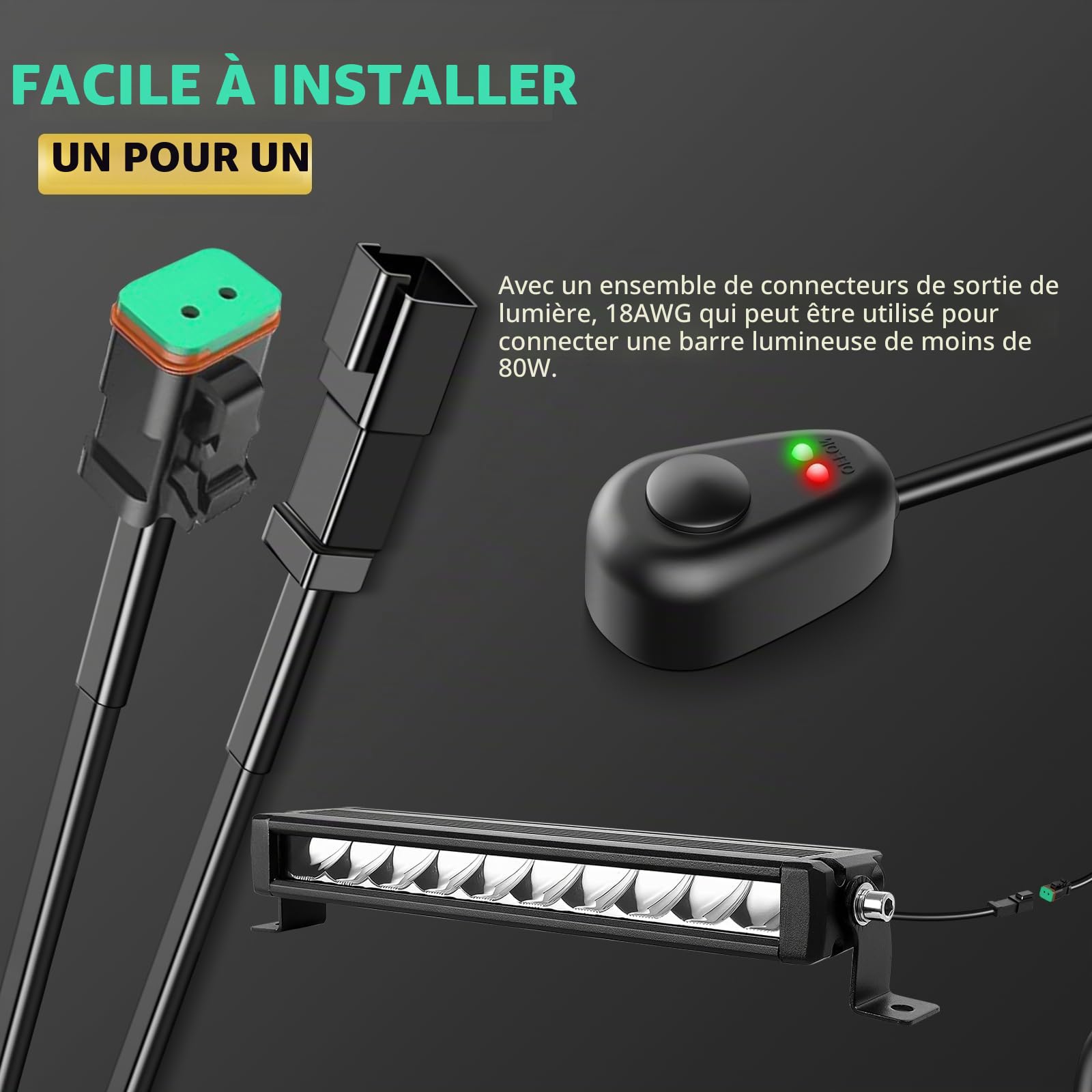 RIGIDON 12 Pouces 30 cm 30W 3000lm Slim Barre de LED 4x4 12V Faisceau kit