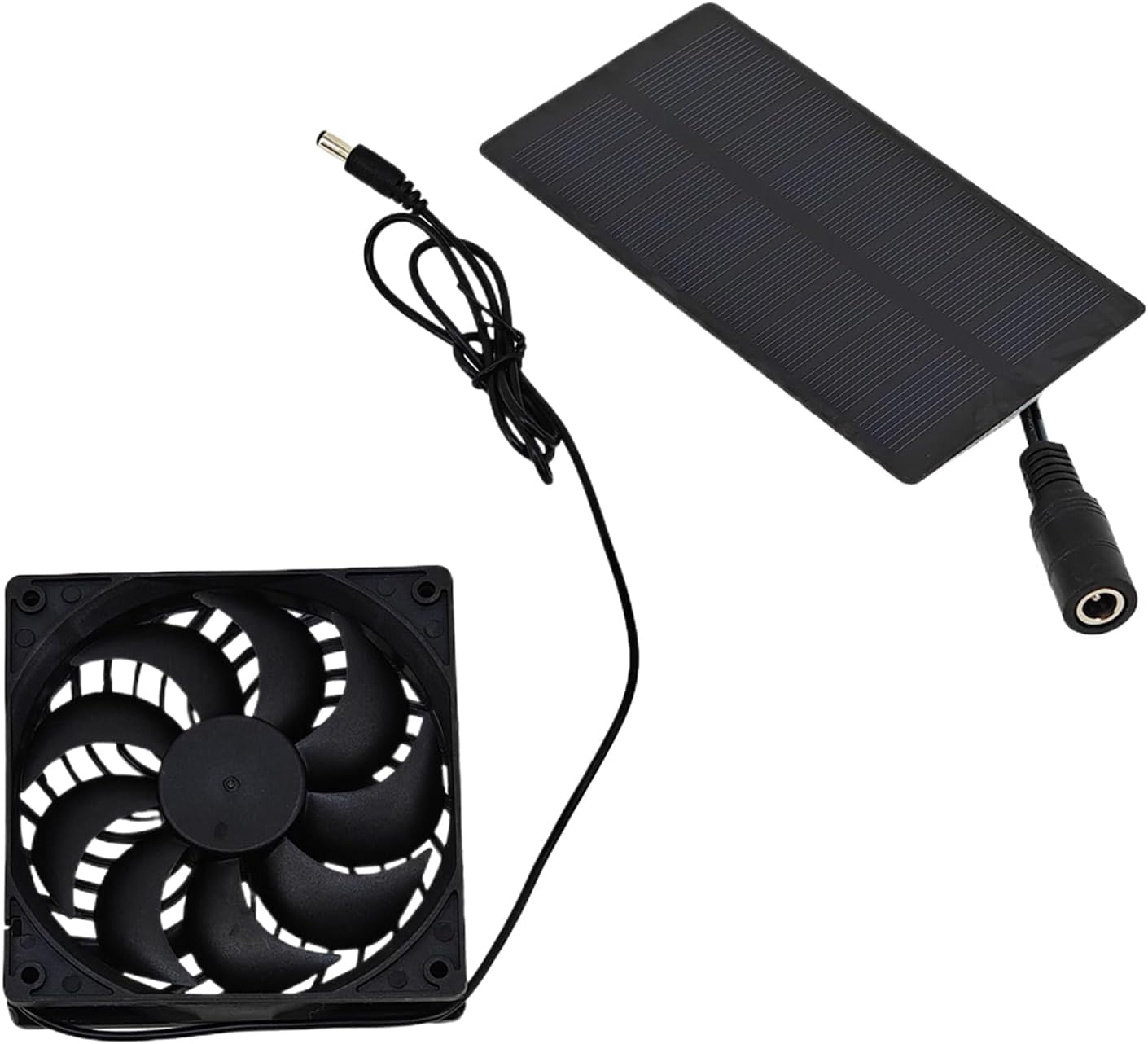 Photo voltaic Air flow Fan – Mini Exhaust Equipment, Moveable Air Unit | 0.8W Panel Powered Cooling System for Barn Greenhouse Dwelling Canine Kennel Indoor Tent Shade Cabin Airflow Gadget for Learners Outside