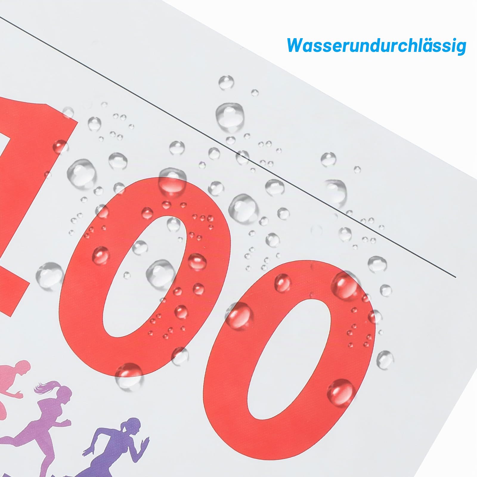 PATIKIL Reißfeste Laufnummern, Medaillen wasserdichte Wettkampfnummern mit Sicherheitsnadel für Marathon Sportwettkämpfe Läufer
