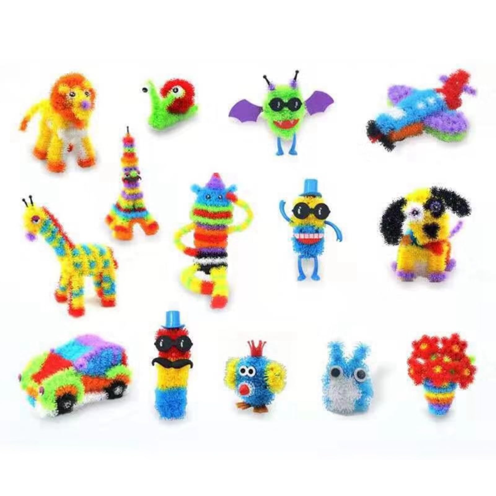 Nurnesy Educational Toy Sticky Balls Toys DIY Thorn Balls Building Block Toy for Children Over 3 Years Old (colorful 400 capsules) - Image 3