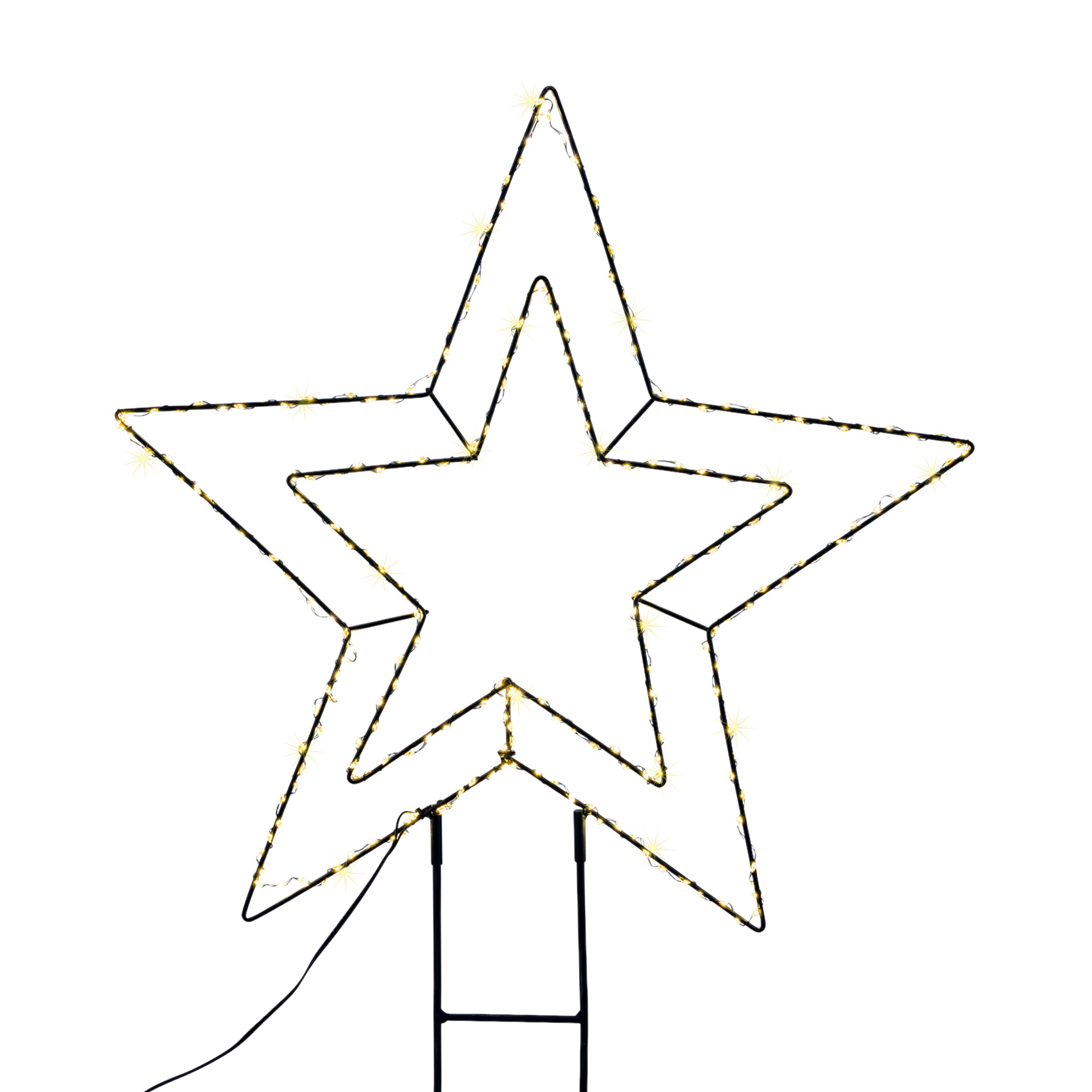 Sterren tuinsteker met LED verlichting | 120cm